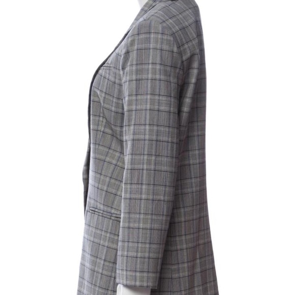 MILLY Boyfriend Blazer Plaid Wool Italian Check - Picture 4 of 10